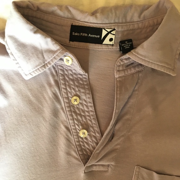 Saks Fifth Avenue Shirt Size Medium Light Purple - Picture 3 of 3